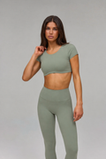 Teal Green Crop Top
