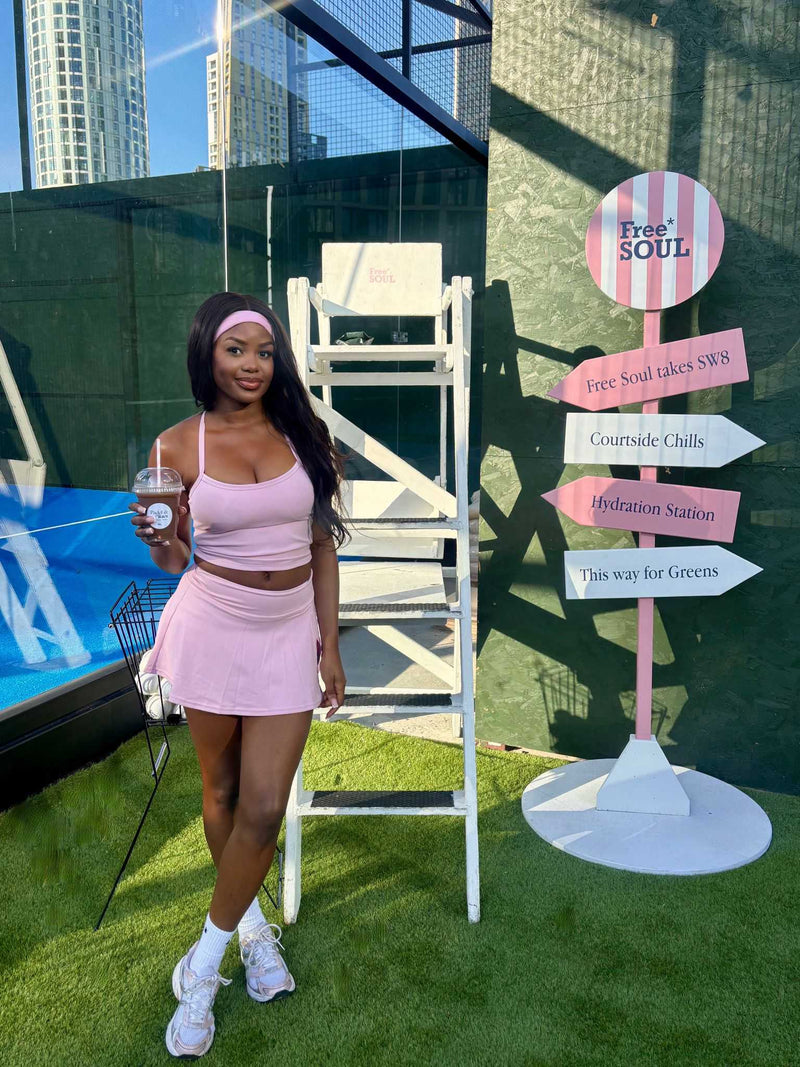 GRLS Pink Skirt Set
