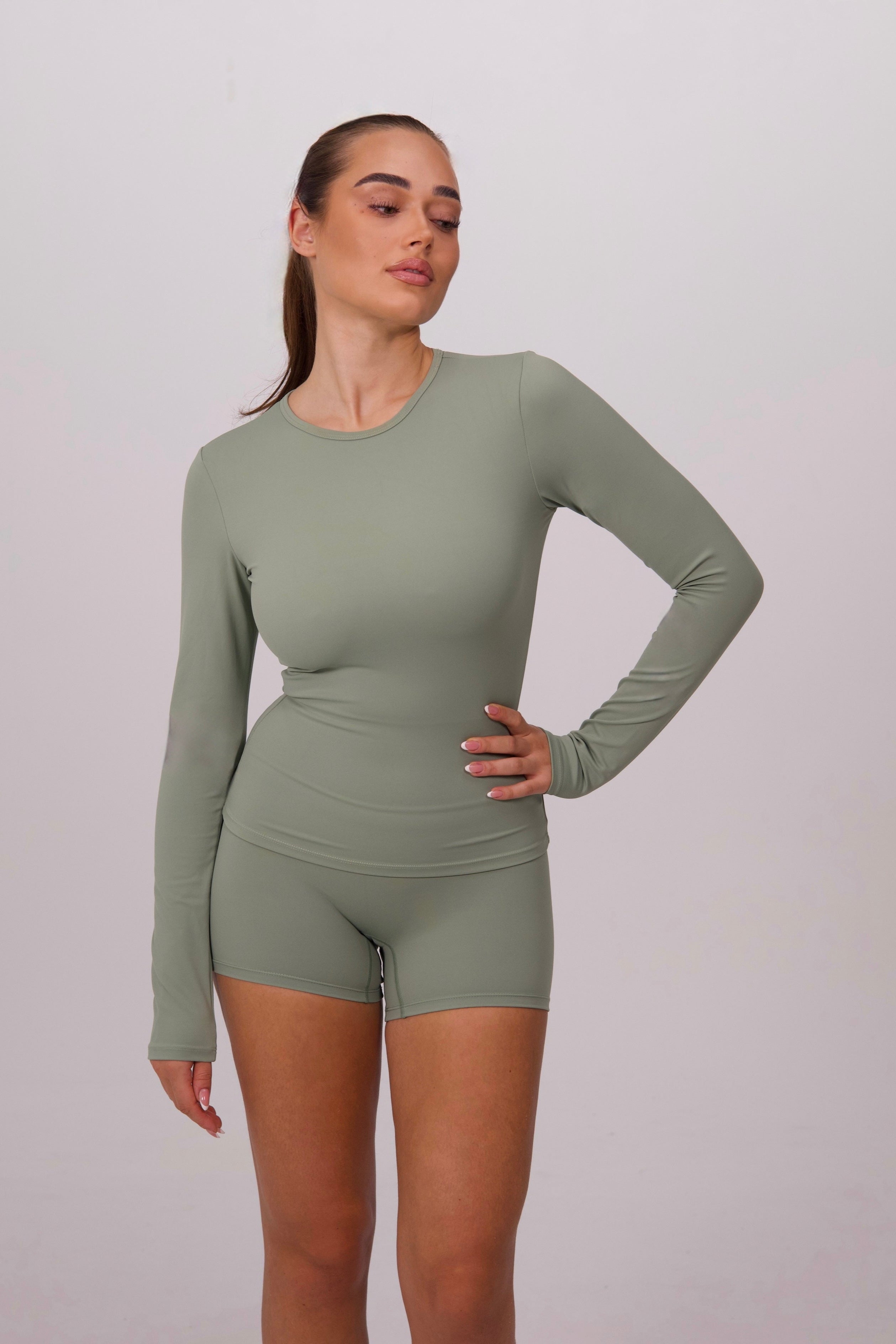 Teal Green Long Sleeve Top