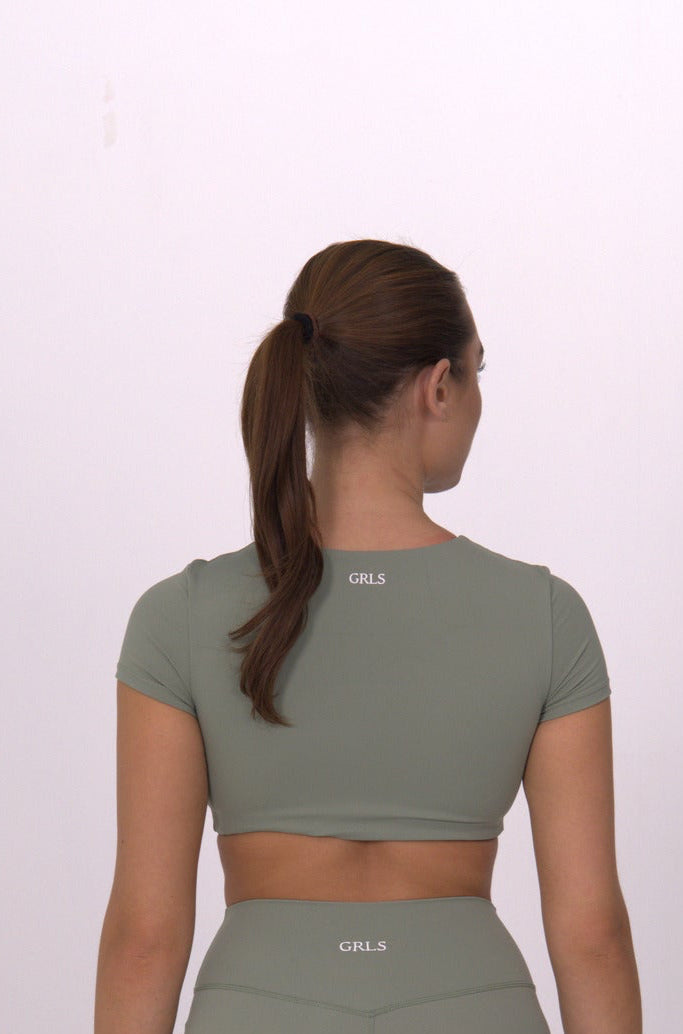 Teal Green Crop Top