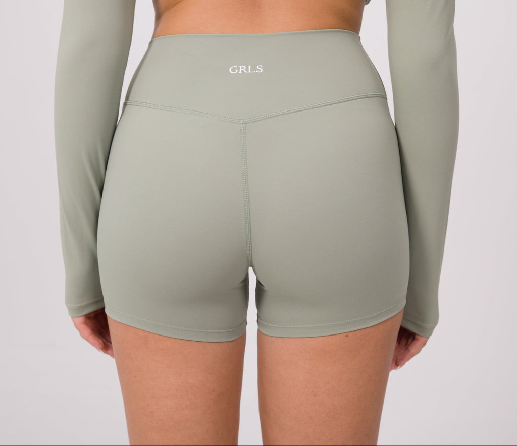 Teal Green Long Sleeve + Compression Shorts Set