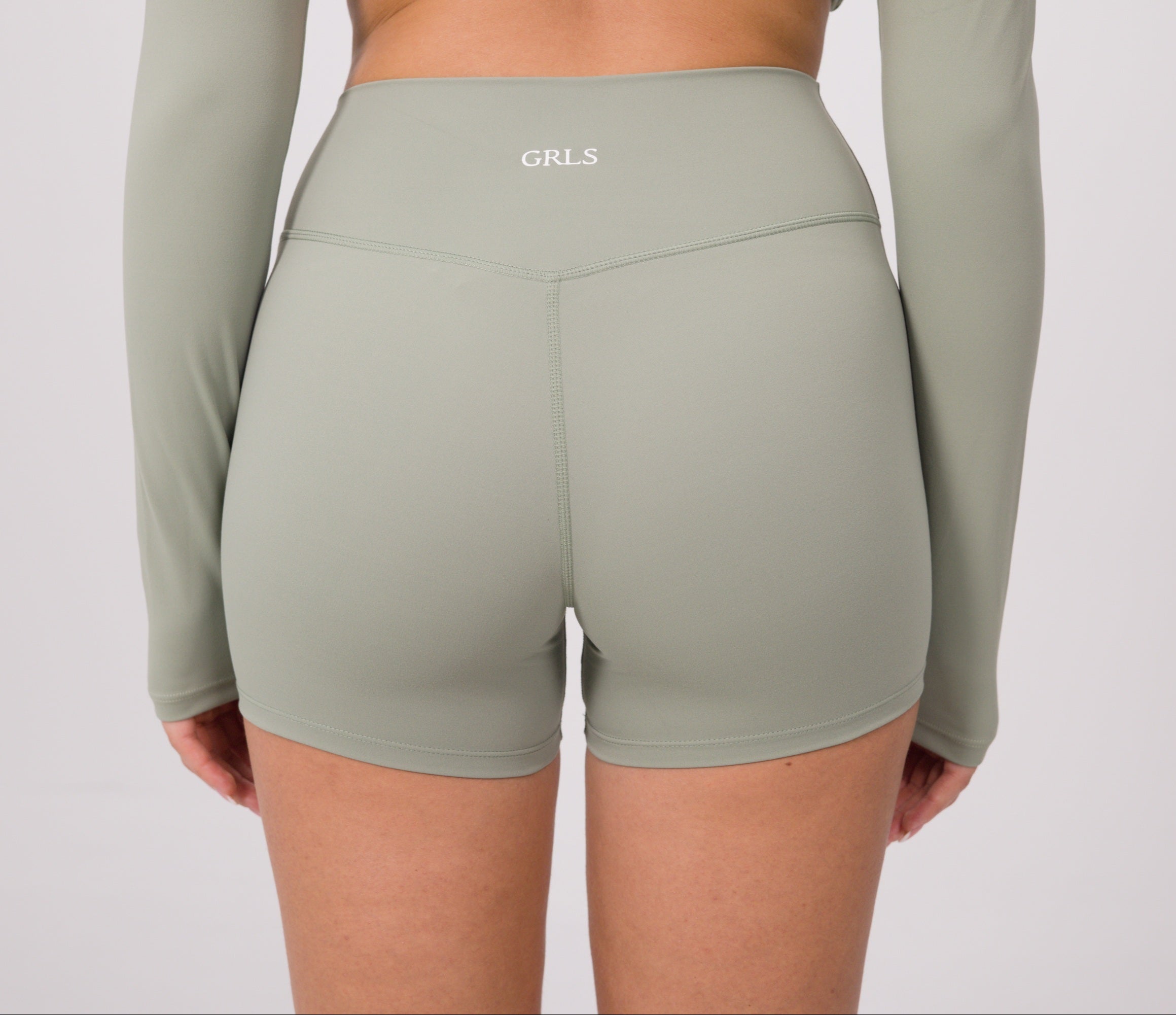 Teal Green Long Sleeve + Compression Shorts Set